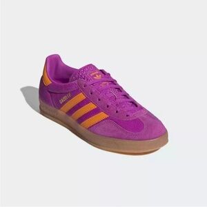 Adidas Gazelle Purple and Orange Sneakers
